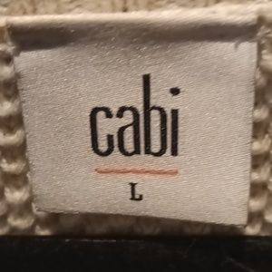 FINAL PRICE cabi beige/ecru l/s crew neck roped waffled braided sweater Lg